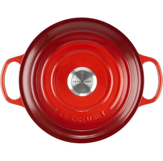 Чугунная жаровня Le Creuset Signature круглая 24 см вишнево-красная 4,2 л (21177240602430)