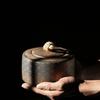 Vintage Gilt Ceramic Storage Jar Moisture-proof Sealed Jar Household Coffee Bean Tea Storage Box Container Desktop Ornament Home