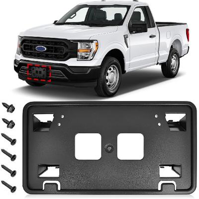 TOP-MAX License Plate Bracket Compatible with 2021-2023 Ford F150 3.3L V6 5.0L V8 Accessories, Front Bumper License Plate Holder Frame Replace for