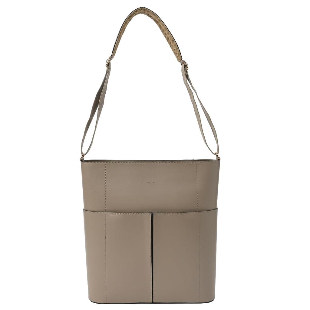 ANDSHIN Women's Shoulder Bag, Crossbody, A4 Size, Commuting, Lightweight, Large (Oak)