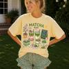 Matcha Graphic Tee, Strawberry Matcha Shirt, Cafe Aesthetic Tee, Japanese Coffee Shop Shirt, Trendy Foodie Top, Comfort Colors Plus Size