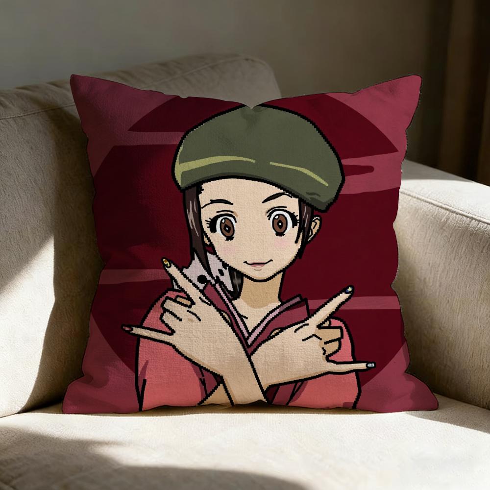 Samurai Cchamploo Anime Pillow Case Linen Pillow Covers Cover For Couch Living Room Bench Patio Floor Linen Home Decor