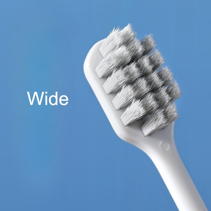 2Pcs/Set Antibacterial Wide Head Soft Bristled Toothbrushes for Adults Manual Couple Toothbrushes Home Toiletries Oral Set Women