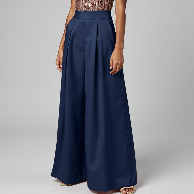 

Женские повседневные брюки ZANZEA с эластичной резинкой на спине и широкими штанинами L