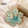 Decorative Window Wall Hangings Snowman Friend Acrylic Hanging Ornament, 2D Xmas Tree Decor with Warm Friendship Engraved Gratitude Keepsakes Message,