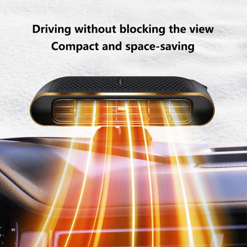 New Electric Car Heater Air Cooler Fan 12V Portable Demister Defroster Heating Fan 200W Dryer Windshield Defogging Accessroi