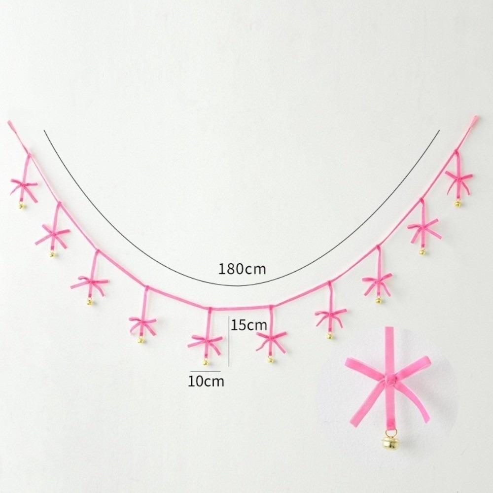 New Home Decoration Bowknot Bell Garland DIY Creative Hanging Flags Bowknot Bell Hanging Banner Wedding Party Decor