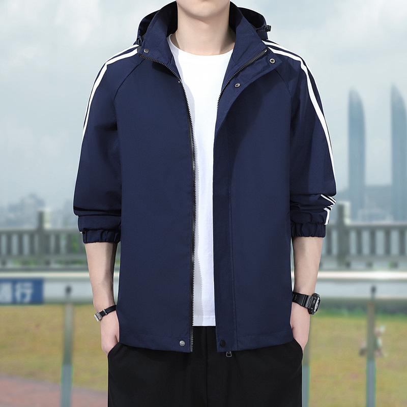 Herrejakke Vår og Høst Casual Løs Sport Trend Vårjakke Vindtett Jakke