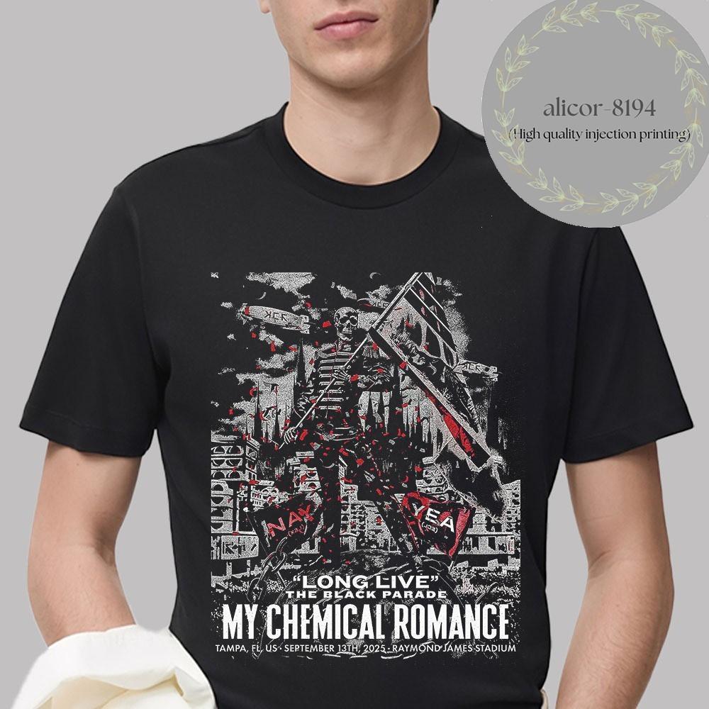 My Chemical Romance Show Poster In Tampa Florida 2025 At Raymond James T shirt