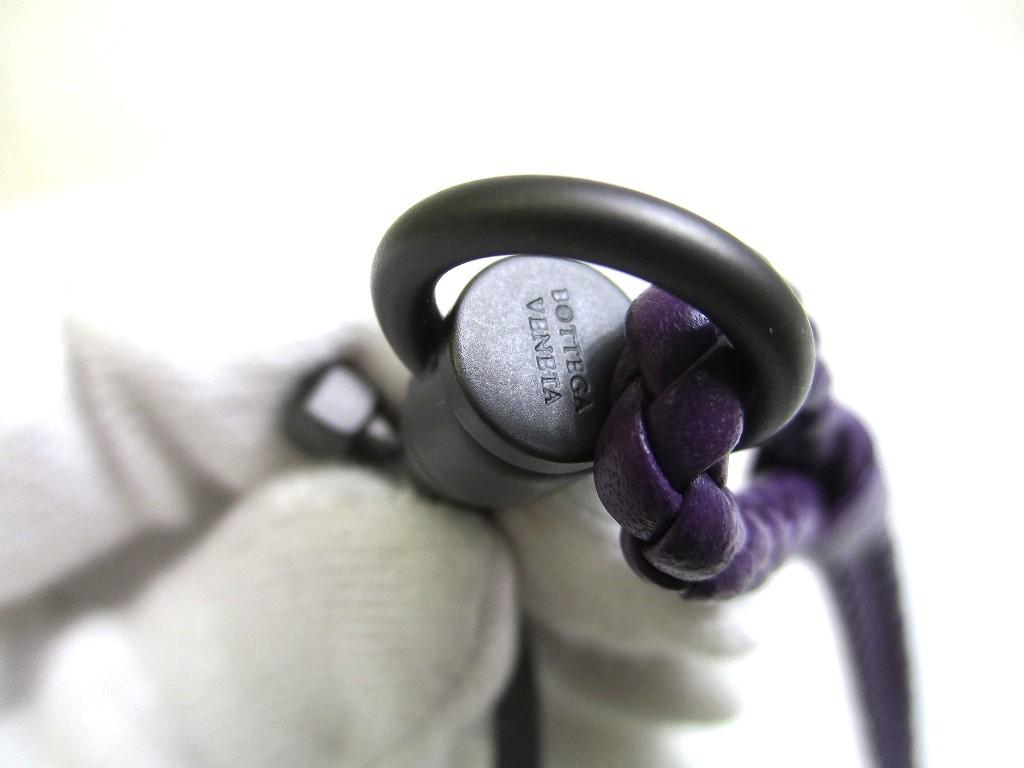 Подлинный ремешок для ожерелья из кожи Intrecciato Purple от BOTTEGA VENETA #a734, восстановленный