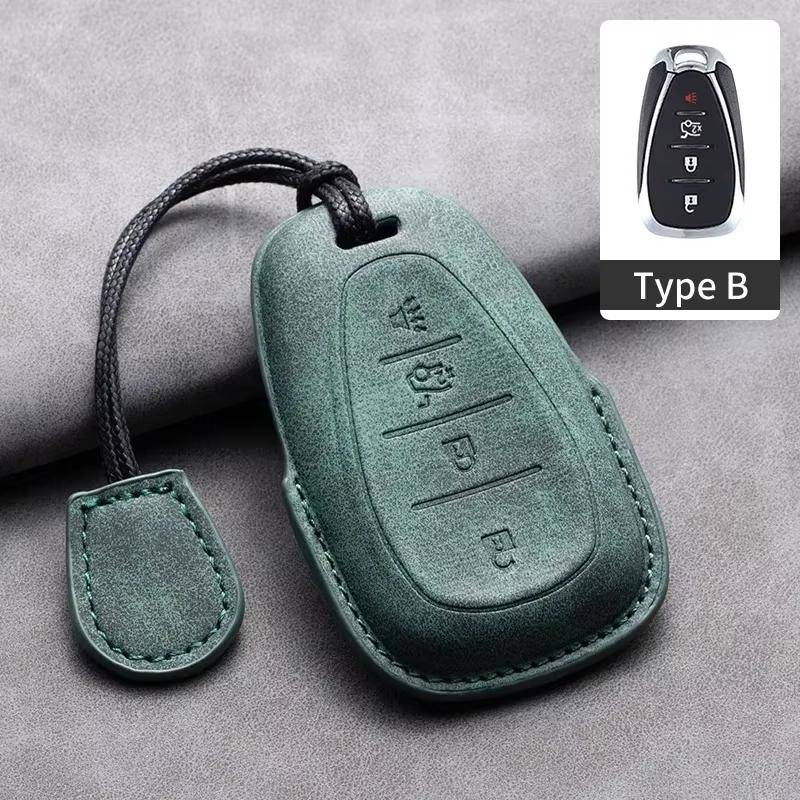 Car Key Case Cover Protective Shell For Chevrolet Chevy Malibu Camaro Cruze Traverse Spark Equinox Sonic Volt Suede Car Keychain