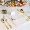 Stainless Steel 304 Retro Relief Tableware Set Four-piece Set Household Gold Western Food Knife Fork Spoon YSH-19