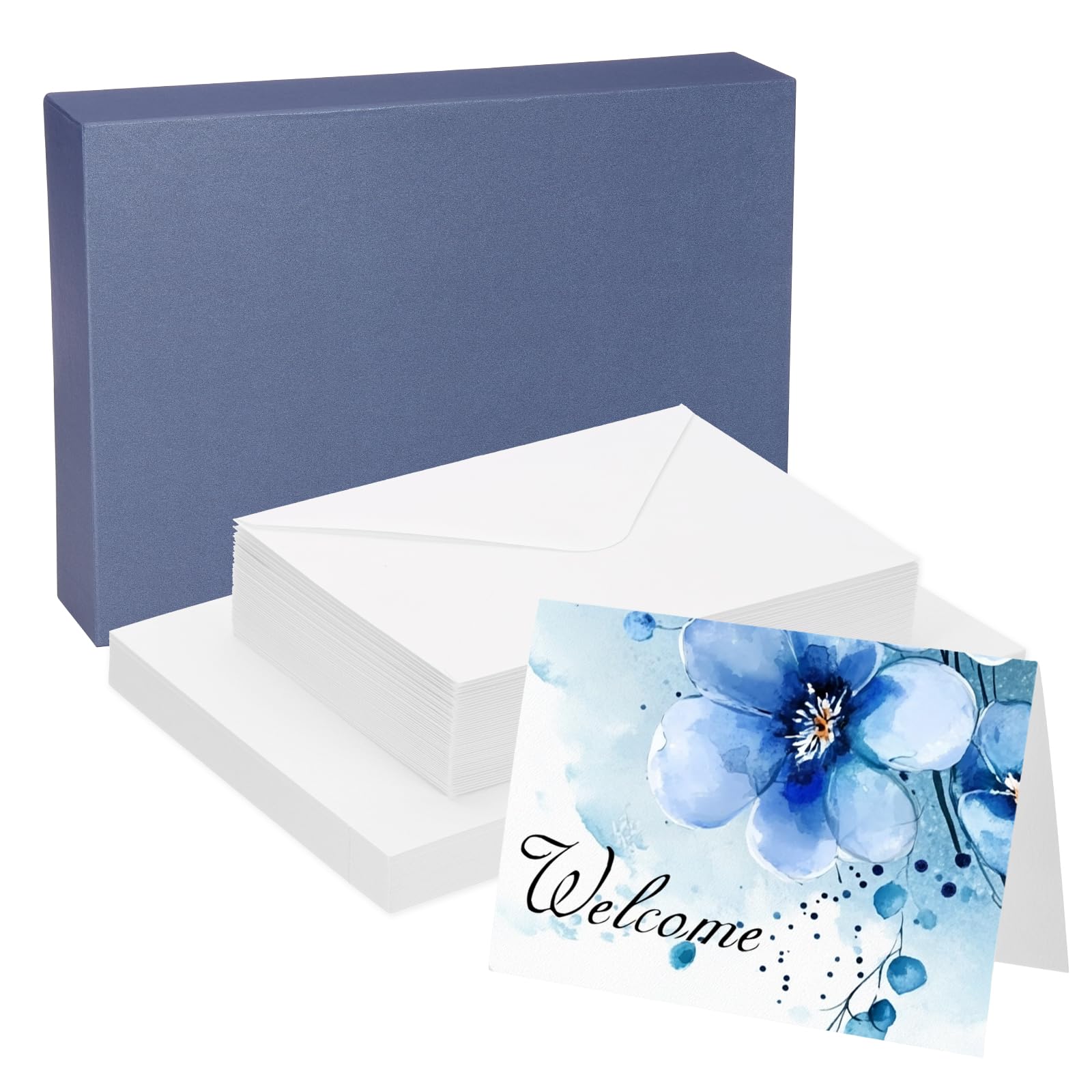 

PATIKIL 60 Postcards for Picture Lettering, 140lb/300g, S/M Cotton Watercolor Paper, Extra Thick, with Envelopes for Art Painting, Creative Thank You