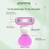Fashionable 6-Layer Women's Manual Razor for Armpit, Leg, and Body Hair Removal