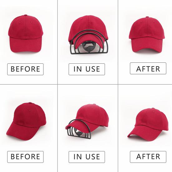 Hat Brim Bender Simple Operation Minimalistic Trace-less Sturdy Easy to Store Modeling Solid Color Hat Brim Curve Shape Bender Home Supplies