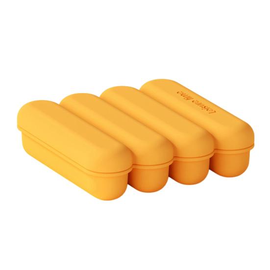 Ice Cube Tray Reusable Silicone Ice Stick Tray with Lid Easy Release жёлтый