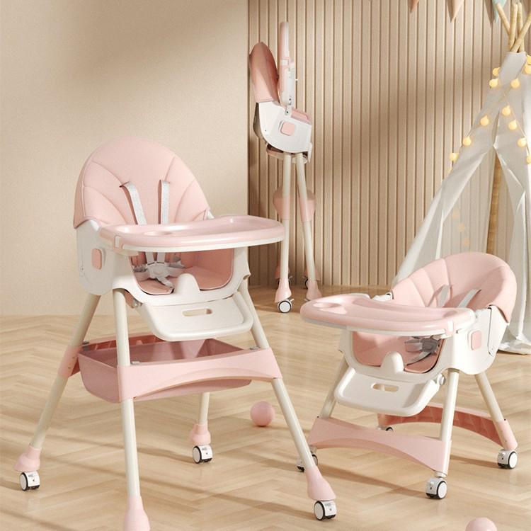 Multifunctional Foldable Baby High Chair for Infants: Convenient Eating and Table Seat