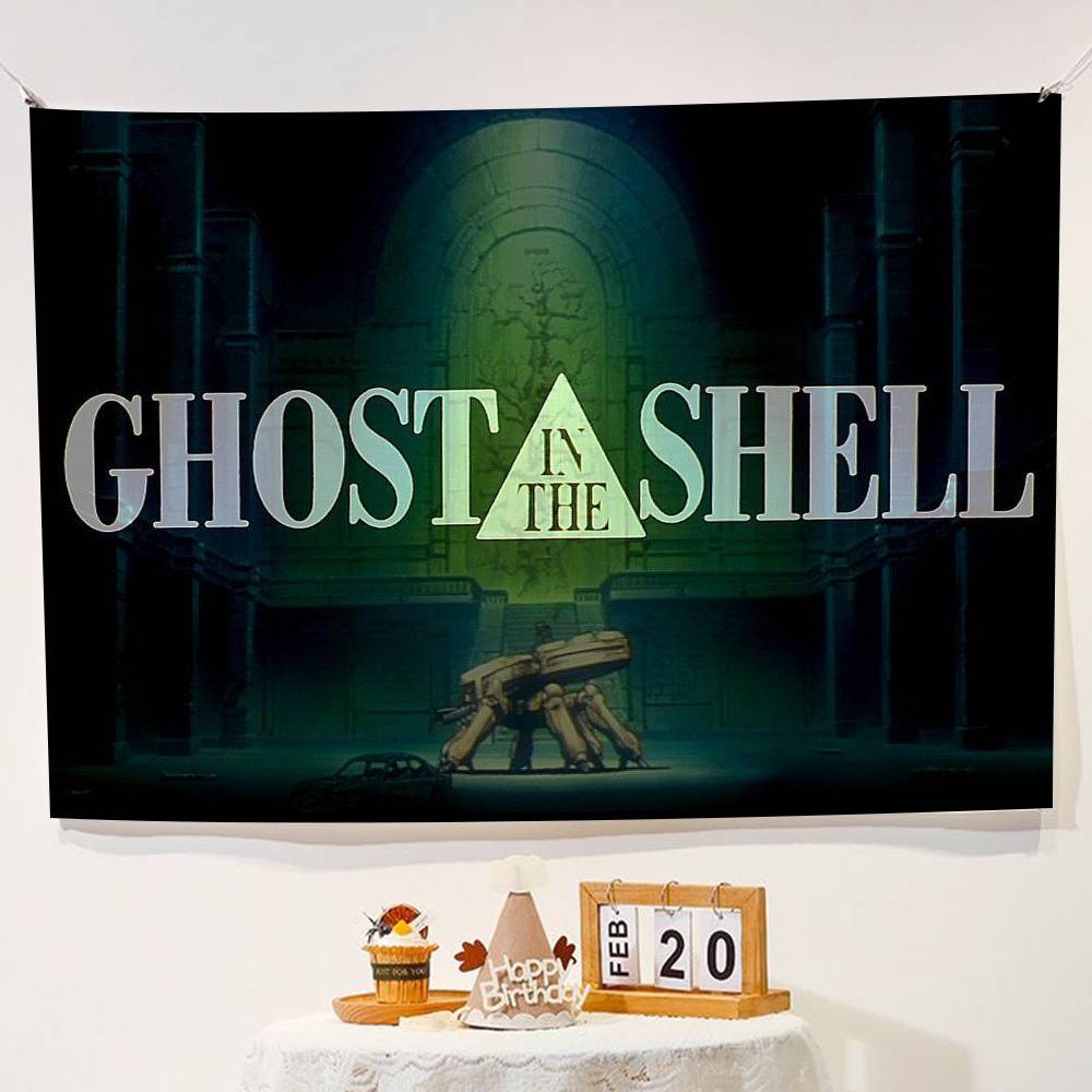 Anime G-Ghost In The Shell Cool Background Personalize festival Backdrop Flag party banner decoration