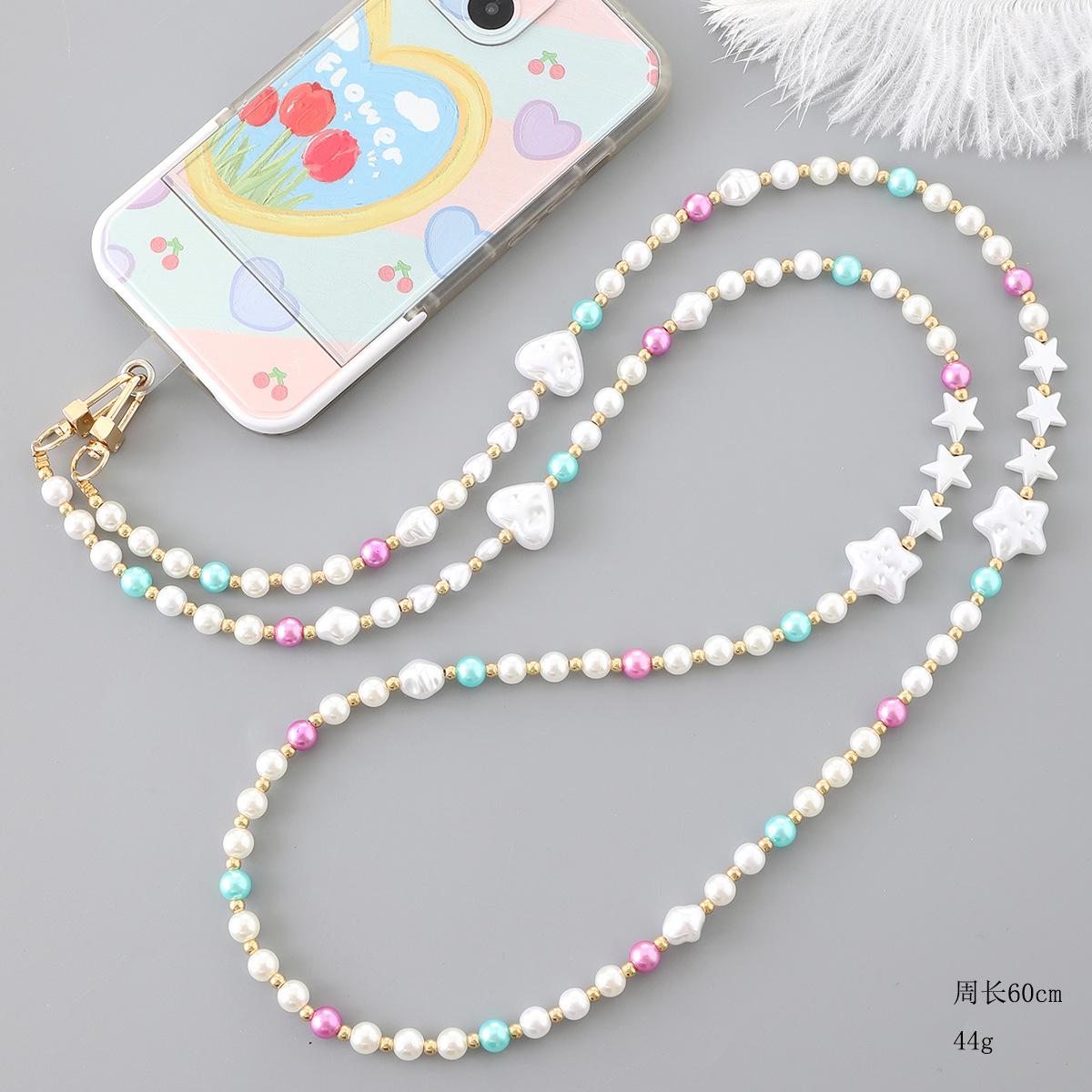 Colorful Love Beaded Cross Body Chain ABS