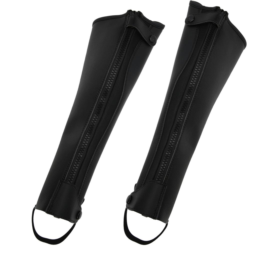 Super Fiber PU Leather Half Chap Horse Riding Body Protector Equipment for Adults L