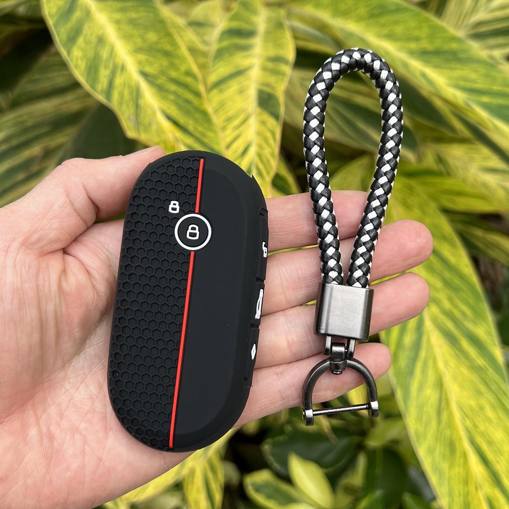 Silicone Car Key Case Holder Shell Soft Remote Cover Protector for Bmw Mini Countryman Cooper One 2023 2024 Accessories Keychian