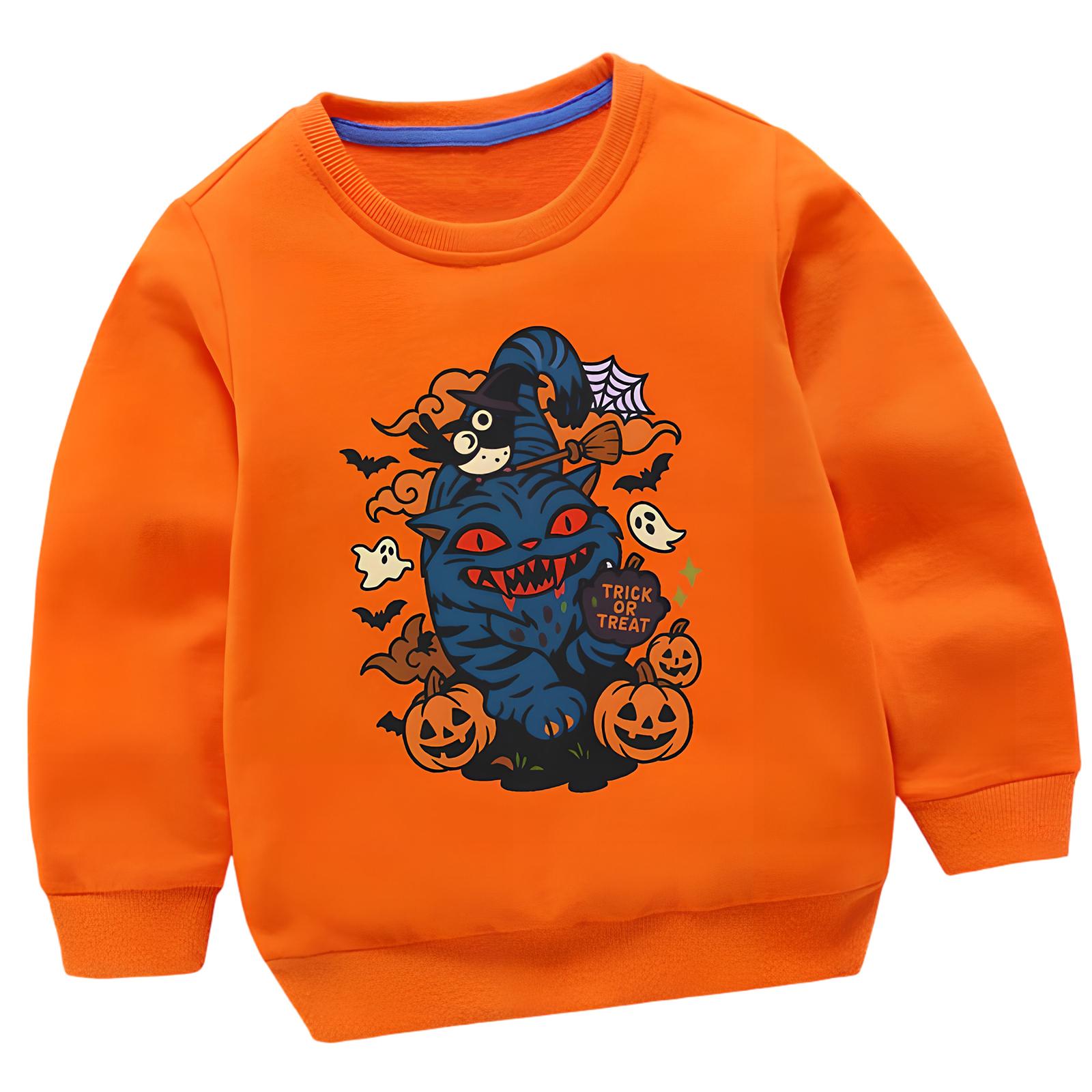 

Детская мода Повседневный свитшот с длинным рукавом и принтом на шее 110