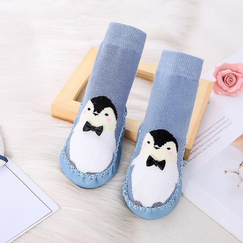 

2025 Spring Baby Floor Sock Toddler Indoor Walker Sox Infant Anti-slip Cotton Terry Hosiery Sock for Children Sokken 14CM темно-синий