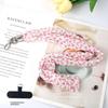 Ins Floral Phone Crossbody Strap Detachable Long Phone Case Lanyard Cute Fabric Shoulder Wrist Chain Mobile Phone Camera Pendant