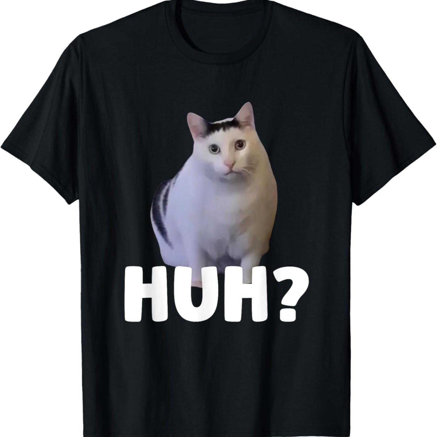 I Heart I Love Funny Huh Cat Meme Men Women T-Shirt S