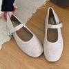 Jiayuanxi Women's Fleece-Lined Round Toe Mary Jane Flats for Autumn/Winter