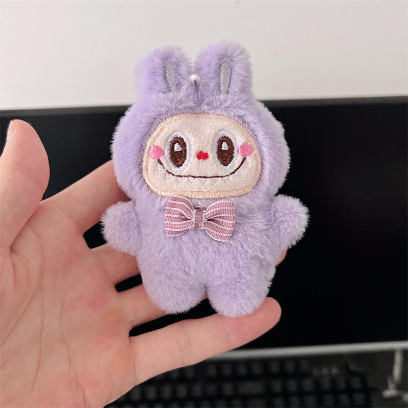Labubu Little Rabbit Plush Keychain: Cute Cartoon Bag Charm