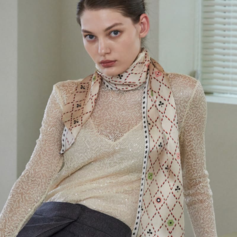 ANA MAISON Fular Lung Mic din Mătase Pretty woman [PML-1407]