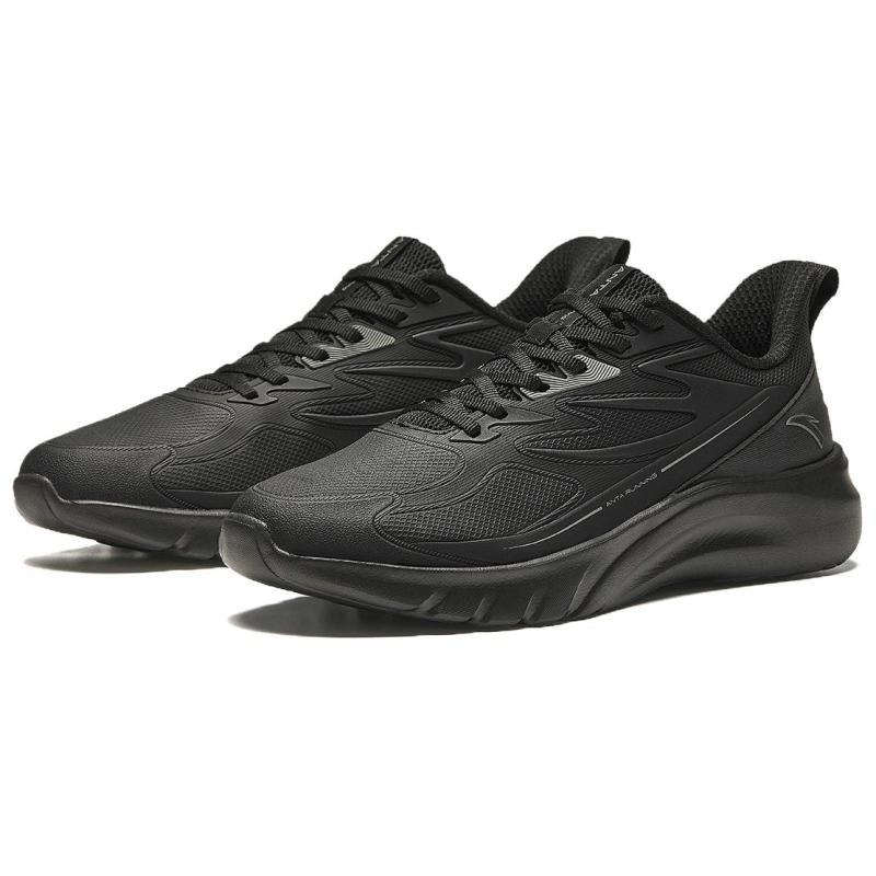 Anta Cushioned Slip-Resistant Low-Top Casual Running Shoes Men's Black Sneakers 112345522S-2