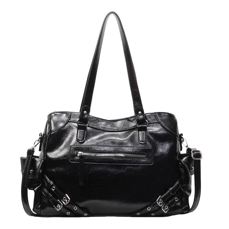 Retro Locomotive Bag High-end Sense Large-capacity Bag Women's New Tote Bag Shoulder Commuter Bag