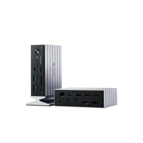 

ELECOM USB-C Хаб Док-станція 14в1 Сумісний з Thunderbolt4 PD 60W Вихід на 3 екрани Порт HDMI Порт DisplayPort Порт LAN Магнітна підставка в комплекті Вертикальний