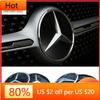 AMG W220 For Benz Hot The Front Grille Star Logo Badge Mirror Bottom 3D ABS Logo for W245 GLK 2006-12 B/V Class 20