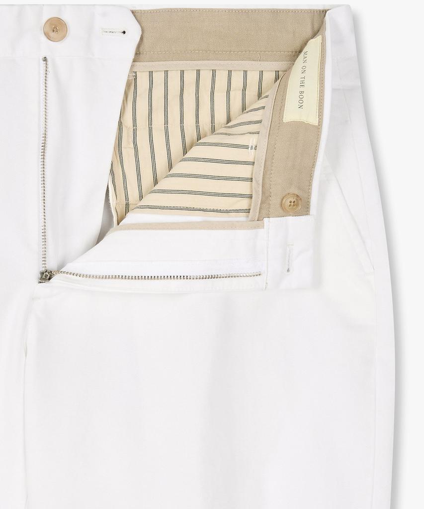 MAN ON THE BOON Washed Cotton Chino Pants_White 4716104004