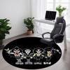 1 Pezzo Tappeto Rotondo Ufficio Banda KISS - Perfetto per Arredamento Ufficio o Studio, Lavabile in Lavatrice, Supporto Antiscivolo, Tappetino Decorativo