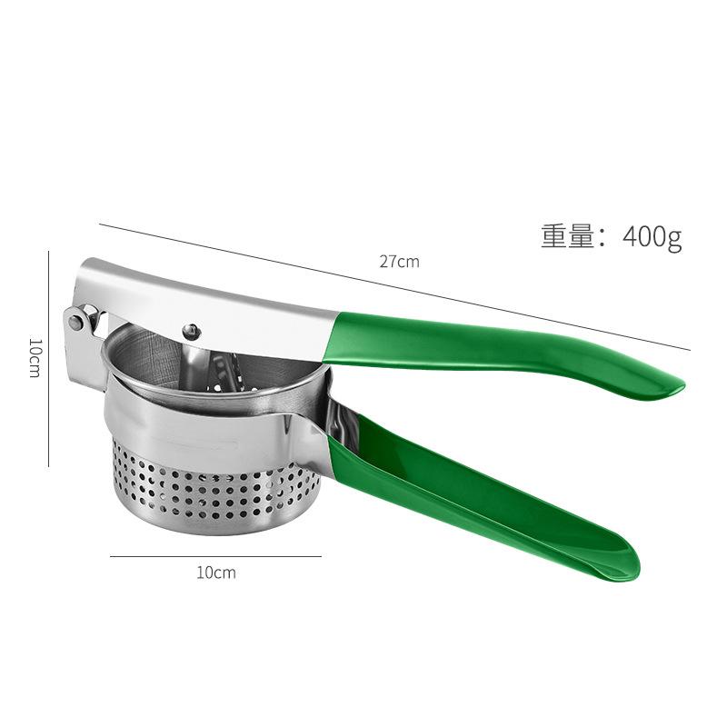 Stainless Steel Fruit Juicer Lemon Squeezer Manual Potato Stuffing Garlic Squeezer Vegetable Dehydrator Home Kitchen Accessories зелёный