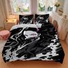3pcs Kamado Nezuko Printed Quilt Set - Includes 1 Quilt Cover and 2 Pillowcases, Machine Washable - Suitable for All Seasons.H057