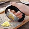 Stainless Steel Garlic Press Manual Garlic Grinder Grater Ginger Press Kitchen Accessories(black)