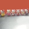 Kawaii 6pcs/set Hello Kitty Cartoon PVC Action Figure Cute Kids Toys Car Cake Decoration Model Children Gifts