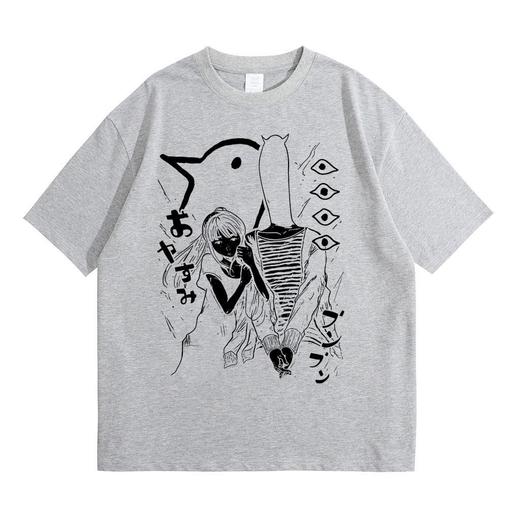 Anime Oyasumi Goodnight Punpun Graphic Tshirt Men Women Clothing Casual Cotton Vintage T Shirts Mens Manga Oversized Tshirts
