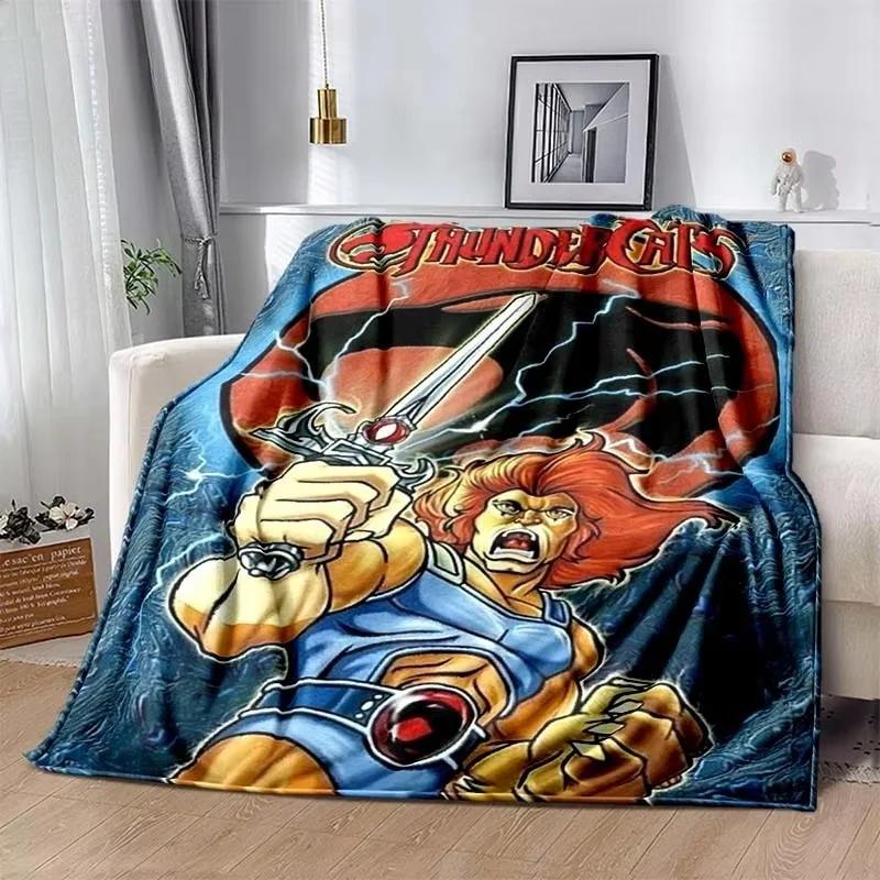 Fashion Cartoon Thundercats Printed Blanket Picnic Blankets Warm Blanket Soft and Comfortable Blanket Home Travel Birthday Gifts