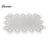 Romantic Simple Design Placemat White Lace Placemat, Foldable Soft Anti-Wrinkle Table Mat, Heat Hollow Mat Resistant Non-Yellowing Durable Dining
