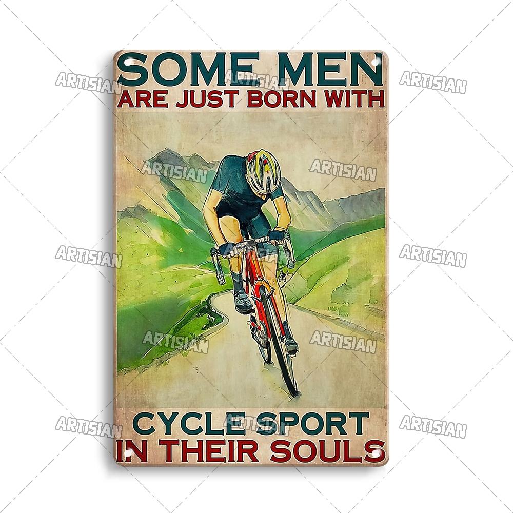 Artisian Cycling Metal Sign Bicycle Tin Plaque Bike Decorative Poster Wall Decor Garage Bar Pub Club Hotel Cafe Kitchen Home