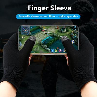 1 Pair Touch Screen Shoot Aim Finger Cot Gaming Finger Cover Anti-slip Thumb Sleeves Mobile Gaming for PUBG Mobile Mobile Gaming
