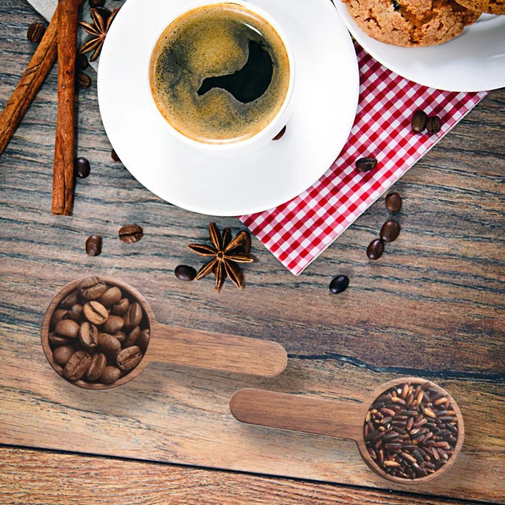 Wooden Measuring Spoon Set Kitchen Measuring Spoons Tea Coffee Scoop Sugar Spice Measure Spoon Measuring Tools for Cooking Home