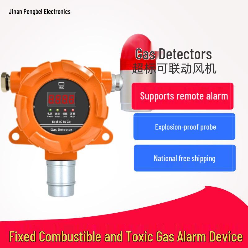 Wall-Mounted Combustible Gas Leak Detector for Methane, Propane, Acetylene, Paint, Toluene