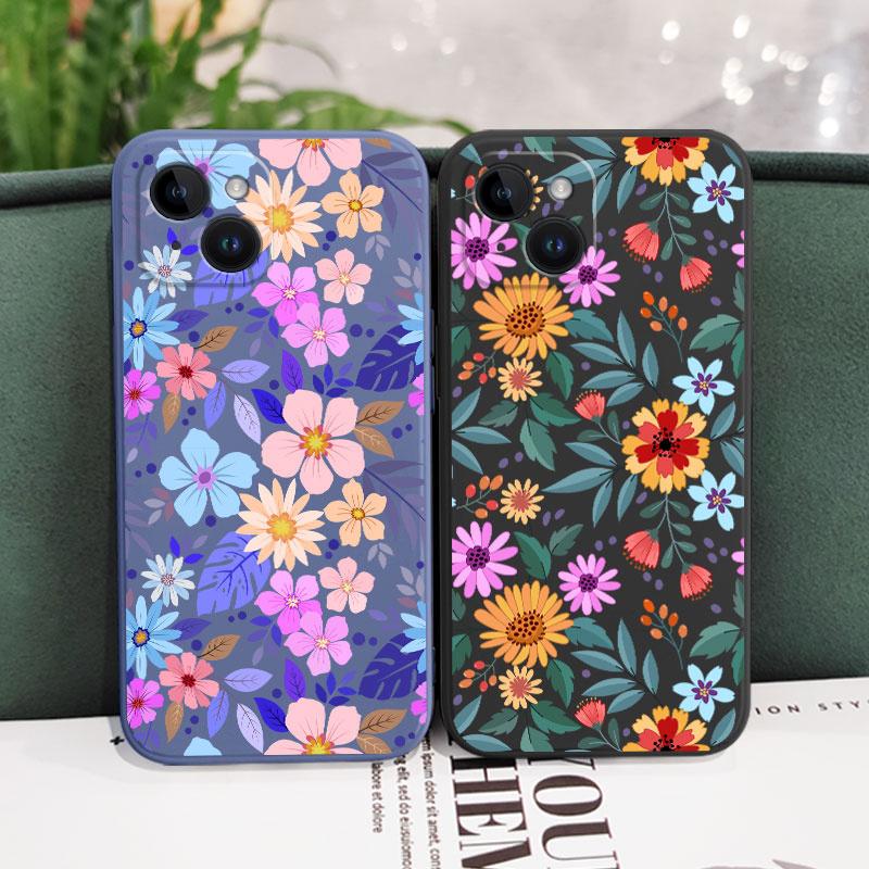 Showy Flowers Phone Case For iPhone 16 16e 15 14 13 12 11 Pro Max Mini X XR XS Plus Cover
